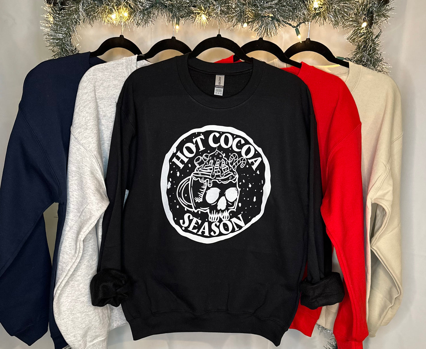 Hot Cocoa Season T-shirt + Crewneck