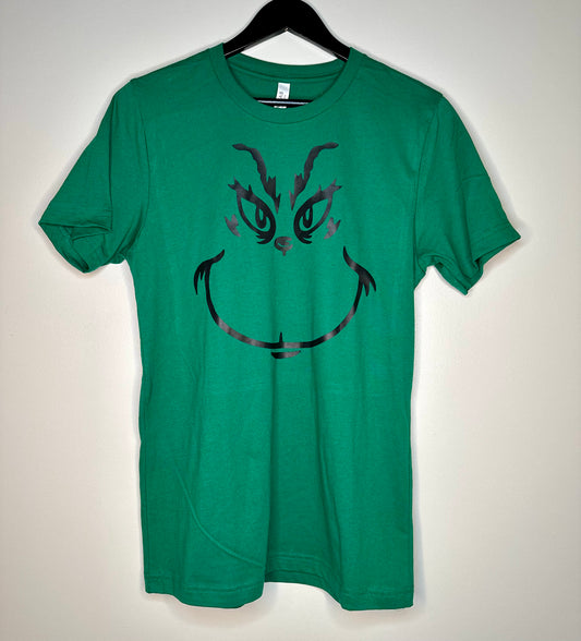 Grinch Face T-shirt + Crewneck